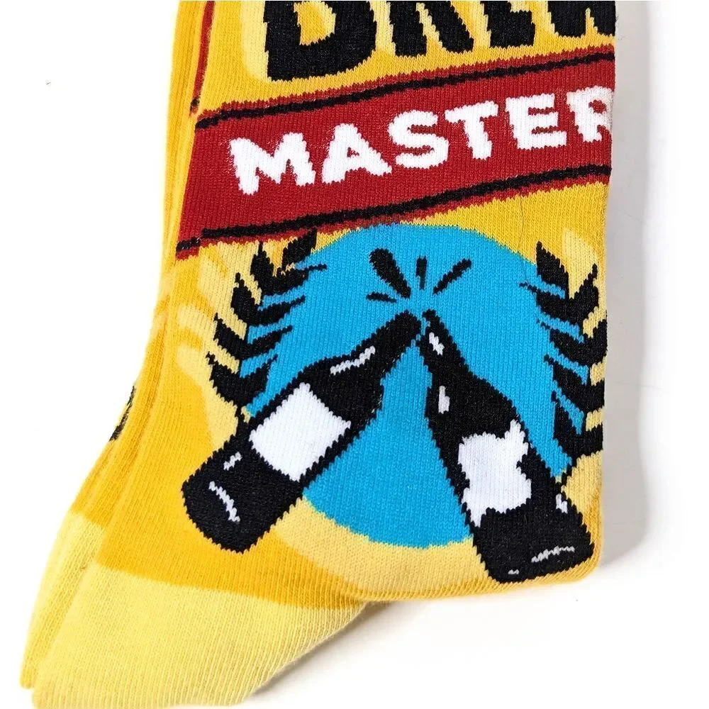 Brew Master Cotton Novelty Crew Socks size 7-13 Mens 8-14 Women's